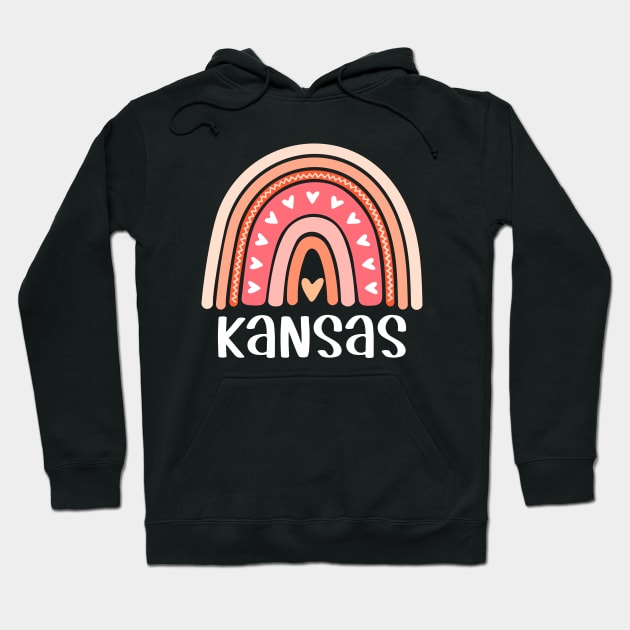 Kansas Rainbow for Women and Girls Hoodie by JKFDesigns
